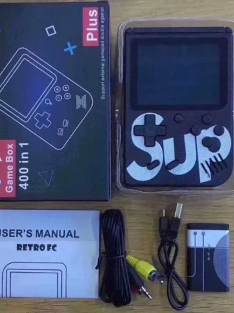 BLACK- Game Box Plus Retro Handheld Game Console